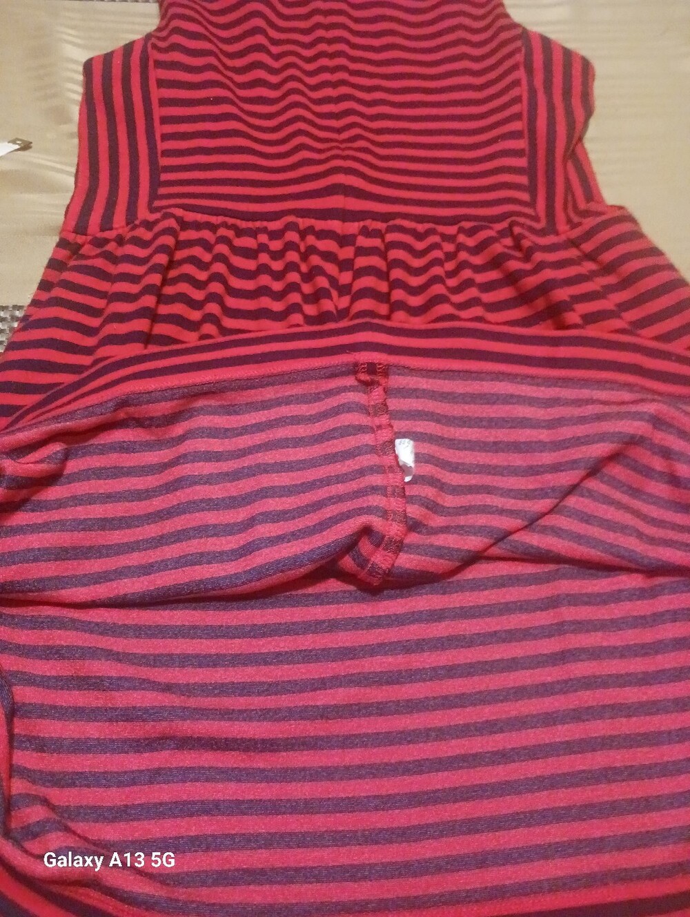 JCrew Redand Navy Strip Pocket Dress - Picture 7 of 8